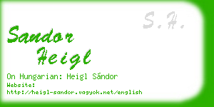 sandor heigl business card