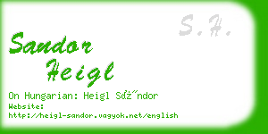 sandor heigl business card